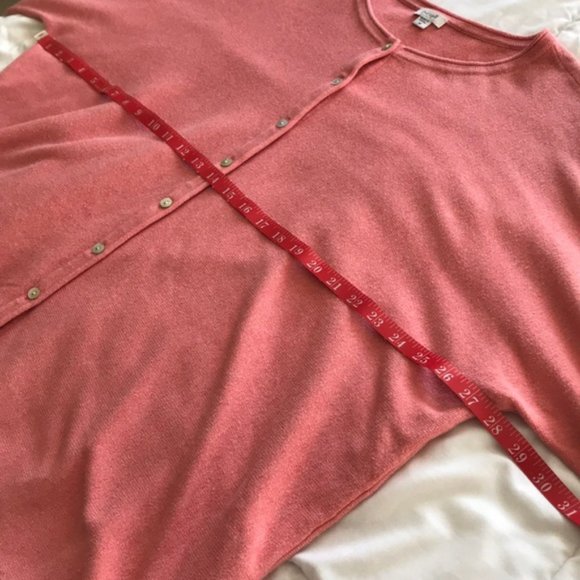 Pure Jill Pink Long Sleeve Button Sweater - M - Picture 4 of 11